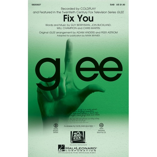 Fix You From Glee SAB (Octavo)