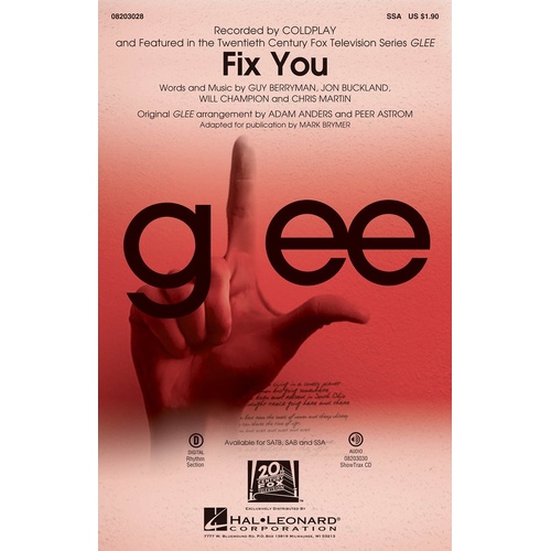 Fix You From Glee SSA (Octavo)