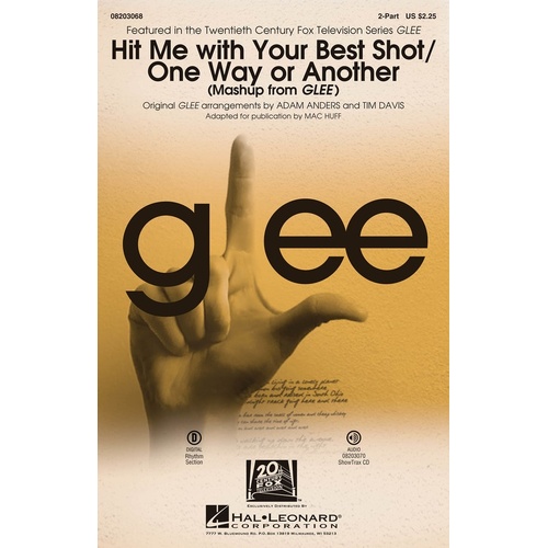 Hit Me With Your Best Shot/One Way From Glee 2Pt (Octavo)