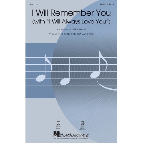 I Will Remember You / I Will Always Love You Sht (CD Only)