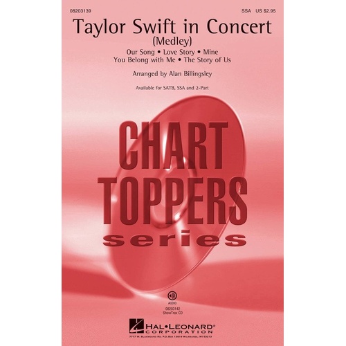 Taylor Swift in Concert 2-Part Choral Score