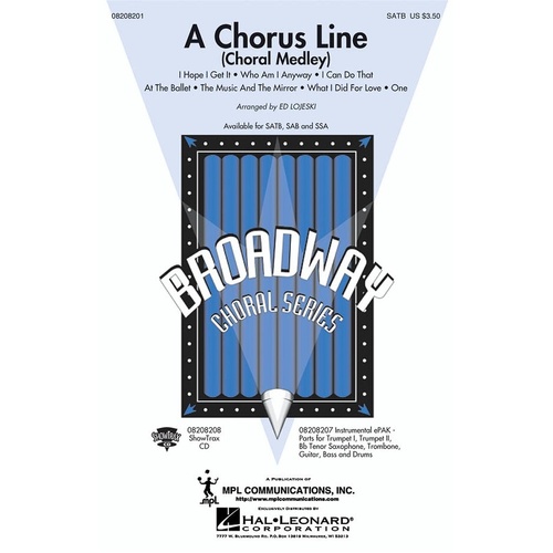 Chorus Line Medley ShowTrax CD (CD Only)