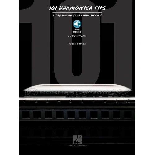 101 Harmonica Tips Book by Hal Leonard - 80 Pages, Techniques, Audio Access, Multi-functional Playback, Various Topics for All Skill Levels