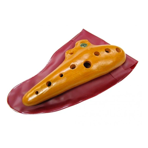 Schwarz Clay Ocarina G with Pouch and Fingering Chart, Made in Austria