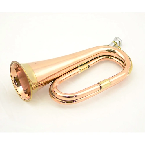 Copper Bugle-Bb Regulation Army Horn 30cm Long 16cm High 10cm Bell Diameter