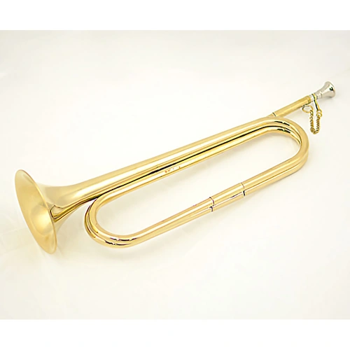 Authentic Brass Bugle-Bb Cavalry Trumpet 51cm Long, 16cm High, 12cm Bell Diameter