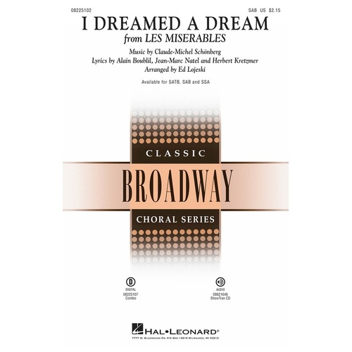 I Dreamed A Dream SAB (Octavo)