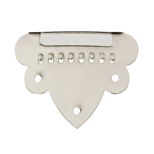 Van Gent Nickel Plated Angled Mandolin Tailpiece Made in Holland