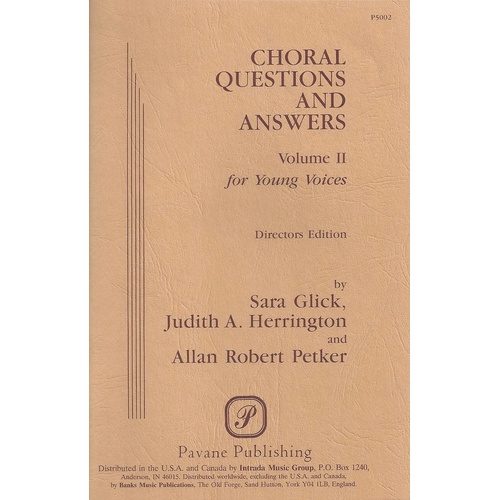 Choral Questions And Answers Vol 2 (Book)