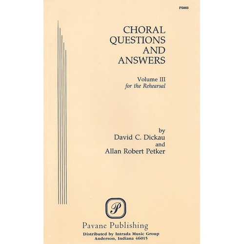 Choral Questions And Answers Vol 3 (Book)