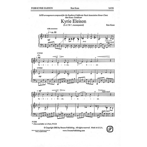 Kyrie Eleison SATB (Octavo)