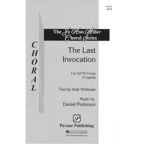 Last Invocation SATB A Cappella (Octavo)