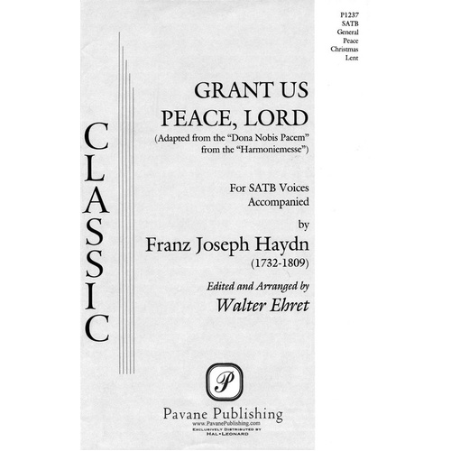 Grant Us Peace Lord SATB (Octavo)