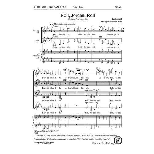 Roll Jordan Roll SSAA A Cappella (Octavo)