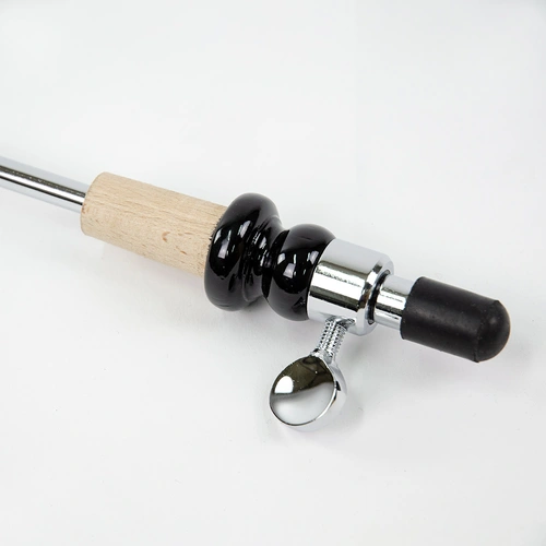 1/8 Cello Endpin Hardwood 37cm with Rubber Tip and Nickelplated Steel Pin