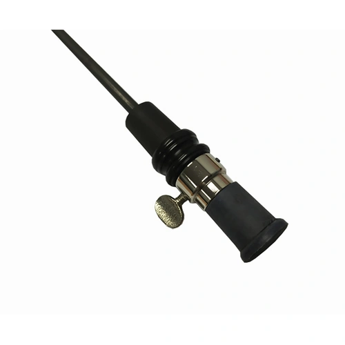Cello Endpin with Ebony Plug and Screw-On Tip - 62cm, Black Steel Tube, Nickel-Plated Steel Pin