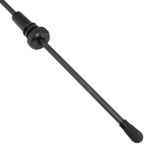 FPS Cello Endpin - Braided Carbon Fibre, 53cm Long, 10mm Diameter, Cork Lined, Removable Rubber Knob, Knurled Tightening Mechanism