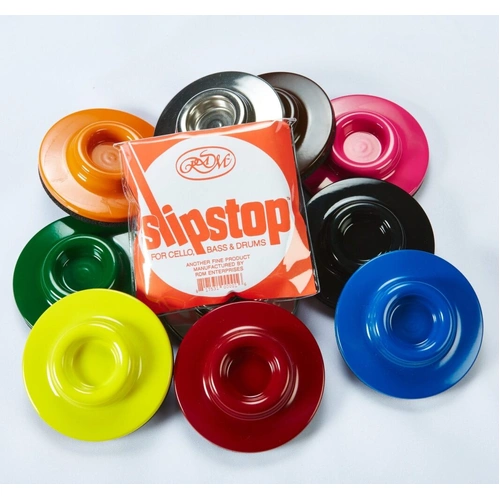 Slipstop Cello Endpin Holder - White, 9cm Ø Sponge Rubber Pad on Heavy Steel Plate, Made in USA