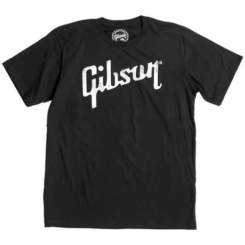 Gibson Distressed Gibson Logo T (Black) Medium