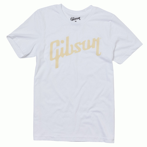 Gibson Distressed Logo Tee (White) Medium