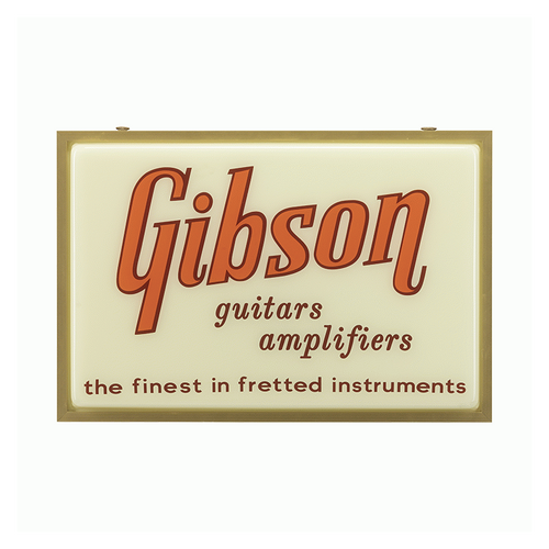 Gibson Custom Logo LED Vintage Lighted Sign