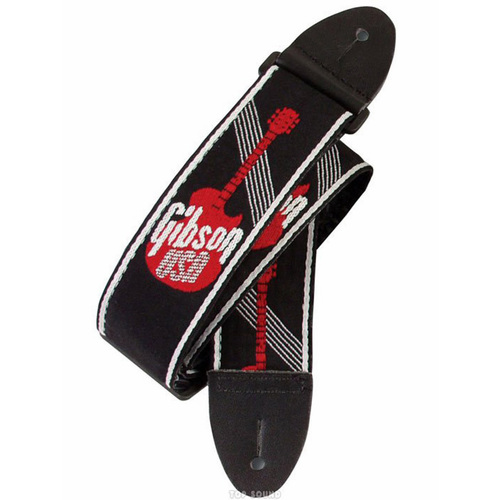 Gibson 2 Inch Woven Guitar Strap Red