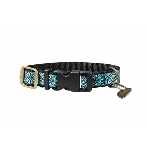 Gibson Dog Collar & Pick Tag Blue Medium 18-27kg with Matching Guitar Strap