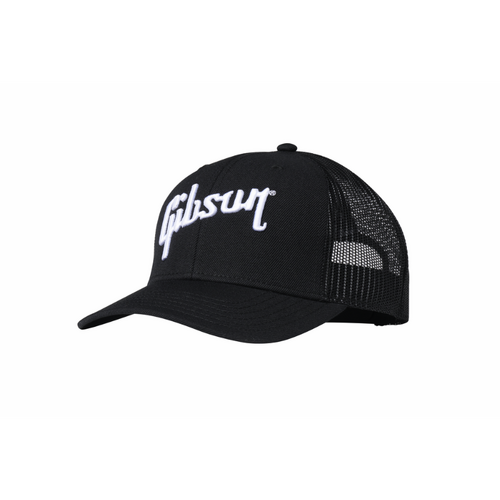 Gibson Classic Trucker Hat - 5-Panel Twill Front, Mesh Back, Adjustable Snap Closure