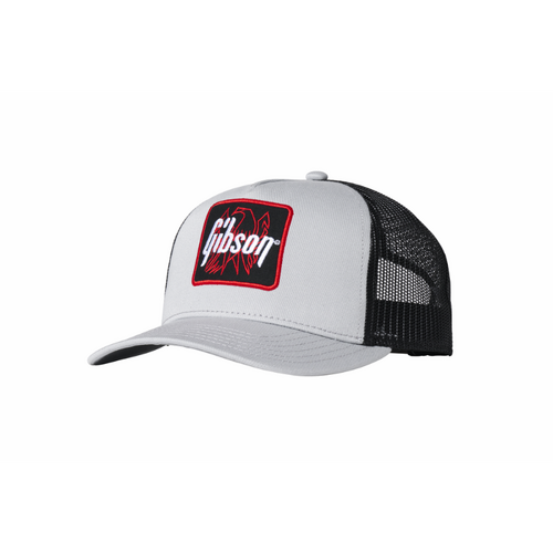 Gibson Firebird Patch Trucker Hat with 5-Panel Twill Front and Mesh Back