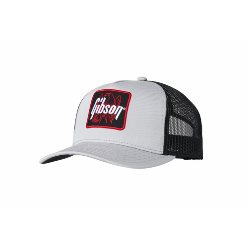 Gibson Firebird 5-Panel Trucker Hat with Mesh Back and Adjustable Snap Closure