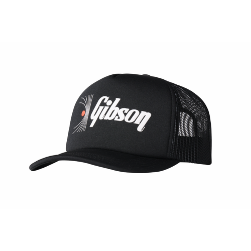Gibson Soundwave Foam Trucker Hat with Embossed Logo and Adjustable Snap Closure