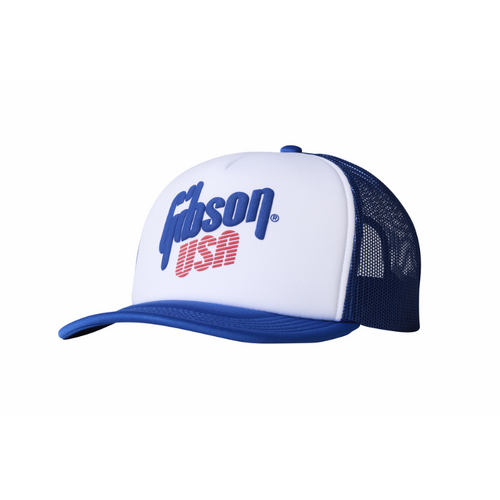 Gibson USA Foam Trucker Hat with Embossed Logo and Adjustable Snap Closure