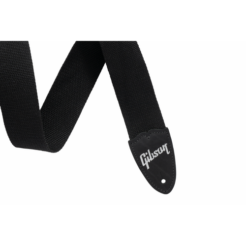 Gibson Canvas Guitar Strap Black 2" Adjustable 36" to 65"