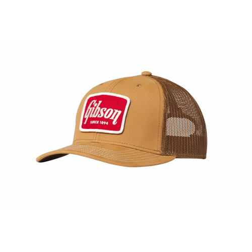Gibson Canvas Trucker Hat with Adjustable Snap Closure