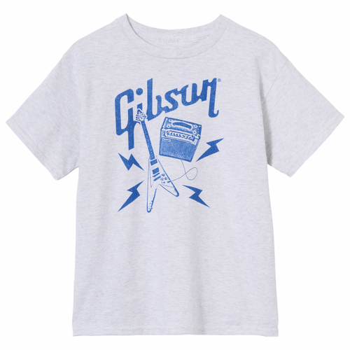 Gibson Kid's Flying V Tee Gray XL Cotton Polyester