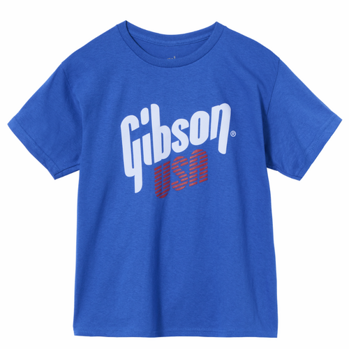Gibson Kid's USA Tee Royal Blue Medium 100% Cotton