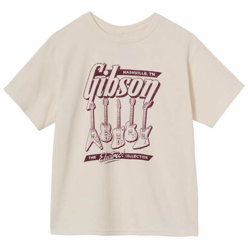 Gibson Kid's Electric Collection Tee, Cream, XL