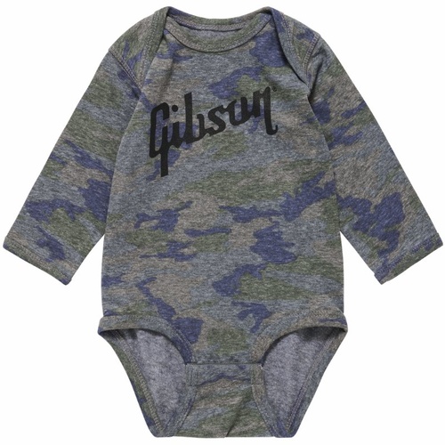 Gibson Camo Baby Onesie 18/24M, 60% Cotton/40% Polyester, Logo Design