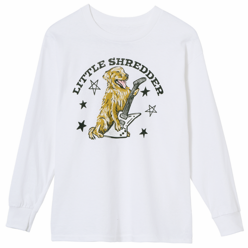Gibson Kids Little Shredder Longsleeve Tee White XL 100% Cotton Dog Artwork