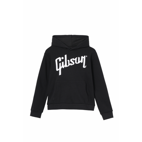 Gibson Kid's Logo Pullover Hoodie Black XS 60% Cotton 40% Polyester