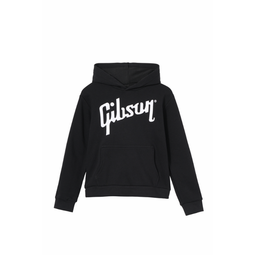 Gibson Kid's Logo Pullover Hoodie Black XL 60% Cotton 40% Polyester Blend