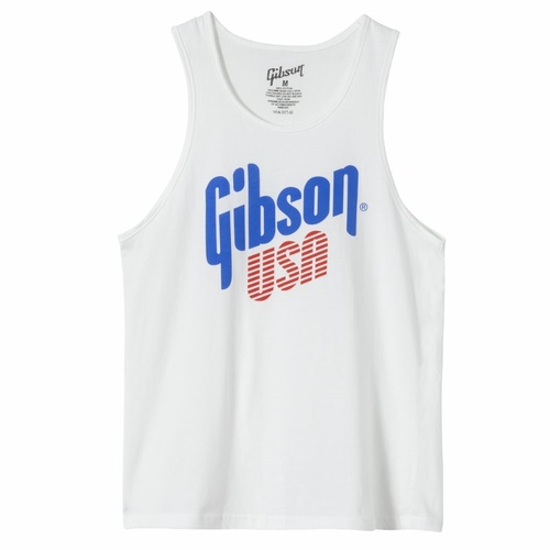 Gibson USA White Tank Top Size 2XL
