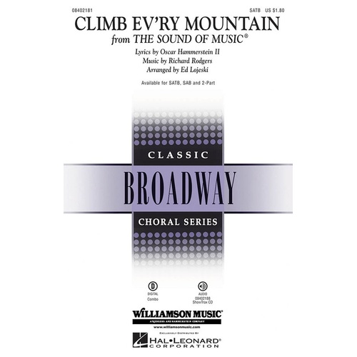 Climb Every Mountain SATB From Sound Of Music (Octavo)