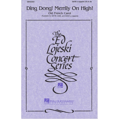 Ding Dong Merrily On High SATB A Cappella (Octavo)