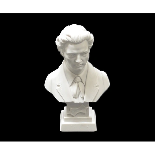 11cm Crushed Marble Chopin Bust by Cav. Arnaldo Giannelli