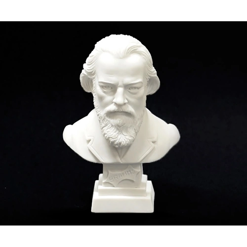 Brahms Bust 11cm - Crushed Marble by Cav. Arnaldo Giannelli