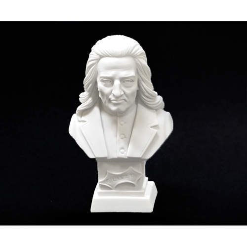 Bust 11cm Crushed Marble Liszt by Cav. Arnaldo Giannelli