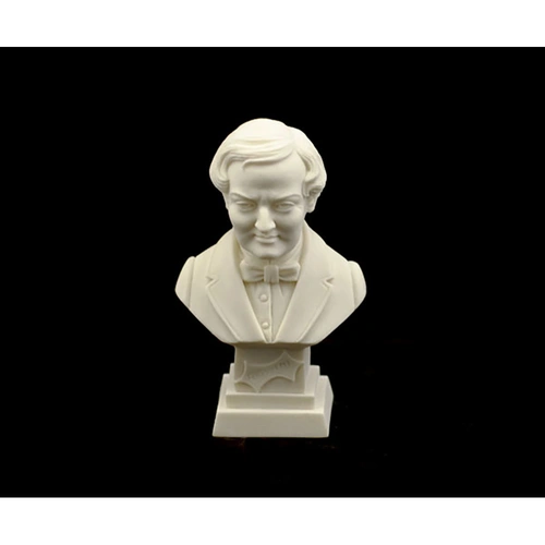 Bust 11cm Crushed Marble Rossini Composer Bust by Arnaldo Giannelli