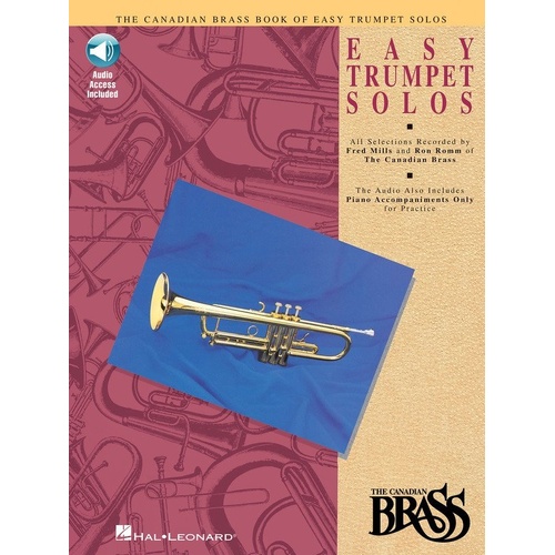 Canadian Brass Book of Easy Trumpet Solos by Hal Leonard, 32 pages