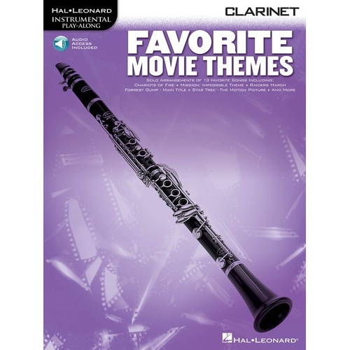 Favorite Movie Themes for Clarinet with Online Audio